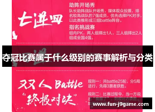 夺冠比赛属于什么级别的赛事解析与分类